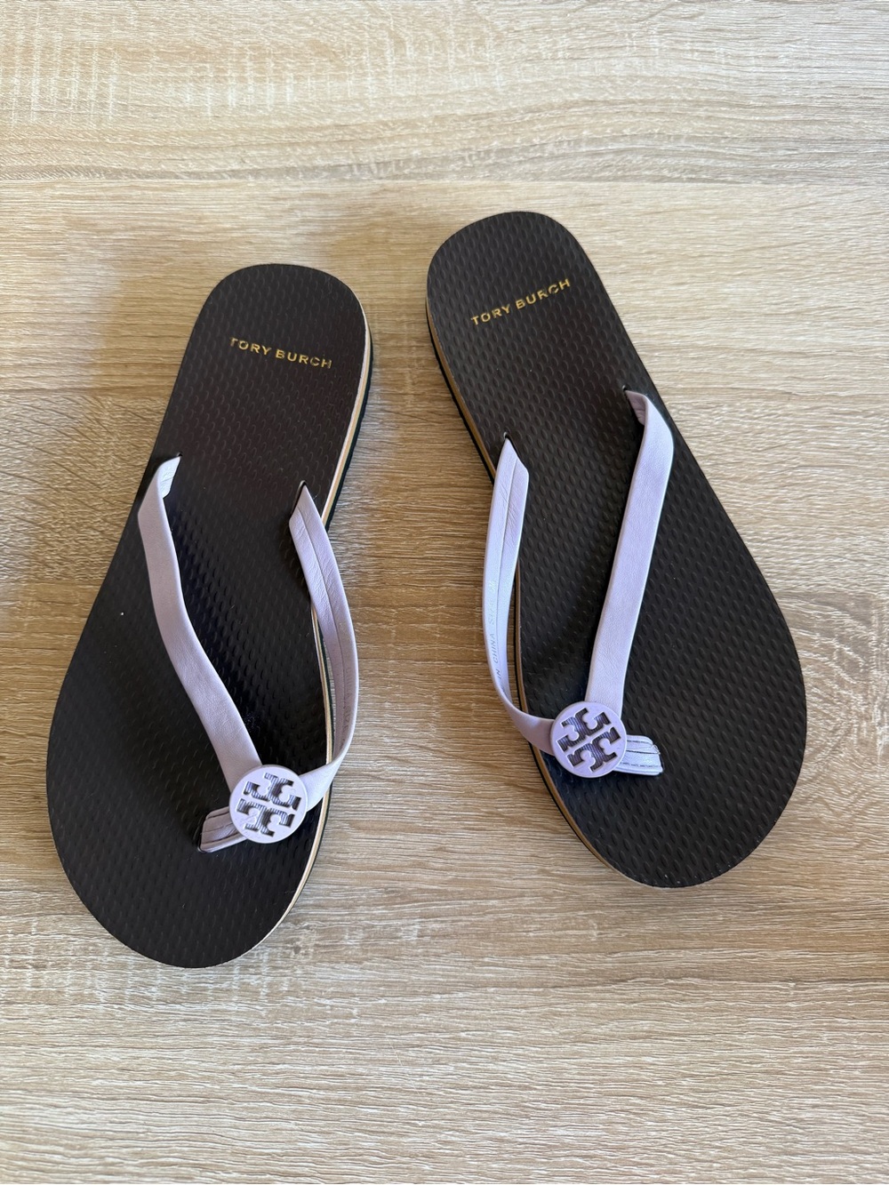 Tory Burch Minnie flip-flops brown /lilac women’s Sz 6
